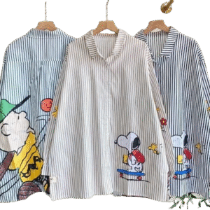 Kemeja Stripe Snopy